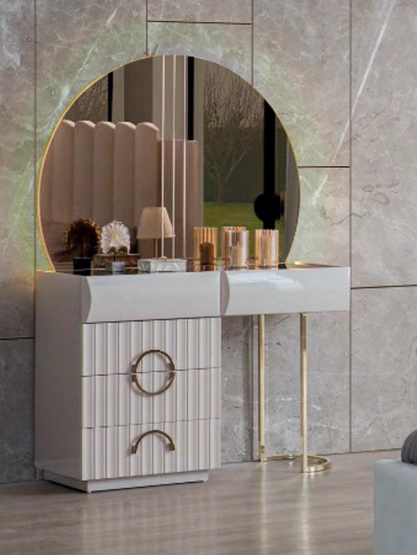 Weißer Schminktisch Luxus Schlafzimmer Holz Stilvolle Schminktische