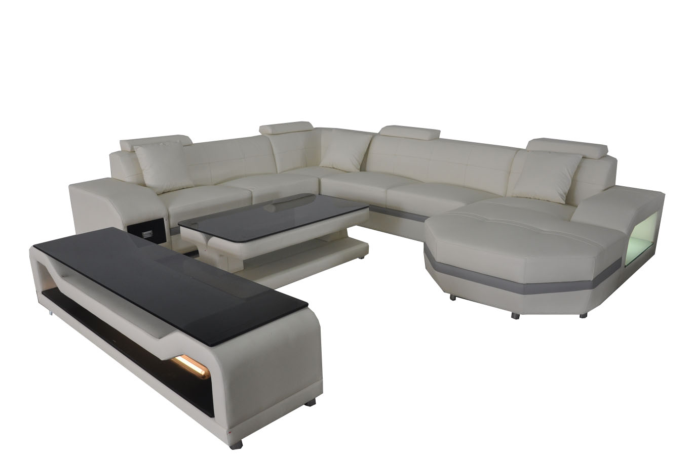 Leder Eck Sofa Polster Couchen Wohnlandschaft Luxus Garnitur Ecke Sofas Couch