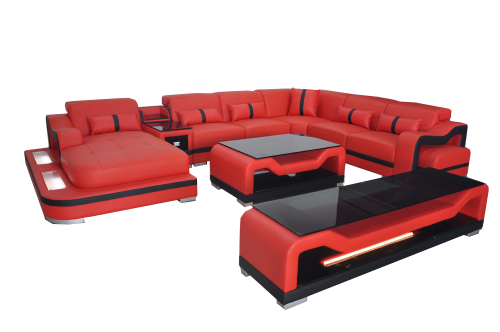 Leder Sofa Couch Polster Komplett Set Garnitur Wohnlandschaft Couchen Sofas 3tlg