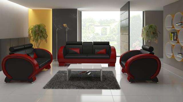 Ledersofa Mit USB,Ledergarnitur 3+2+1 Polstergarnitur Ledercouch Garnitur VIGO