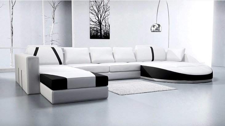 Ecksofa Polster Sofa mit USB Wohnlandschaft Sitz Eck Garnitur Leder Textil Couch