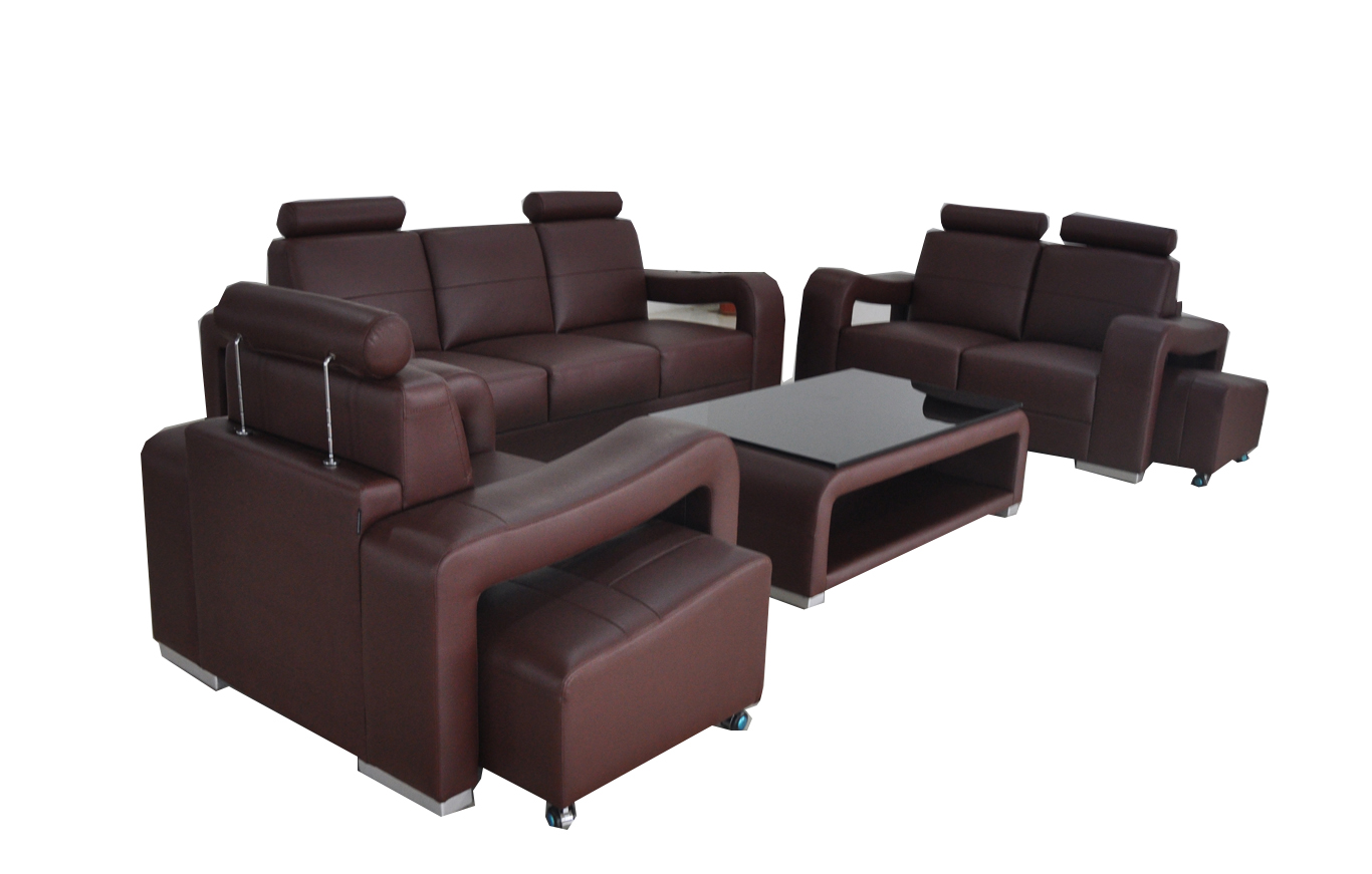Garnitur Leder Sofa Couch Polster Couchen Sofas Luxus Neu Wohnlandschaft 3+2+1