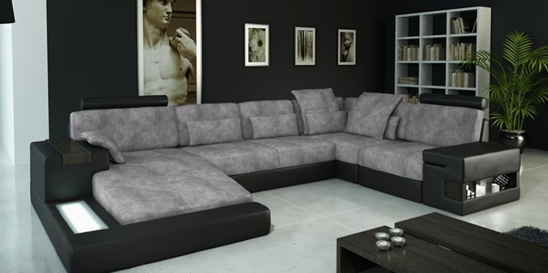 Eckcouch Wohnzimmer Couch Ecksofa Sofa Polster Eckgarnitur Wohnlandschaft + USB