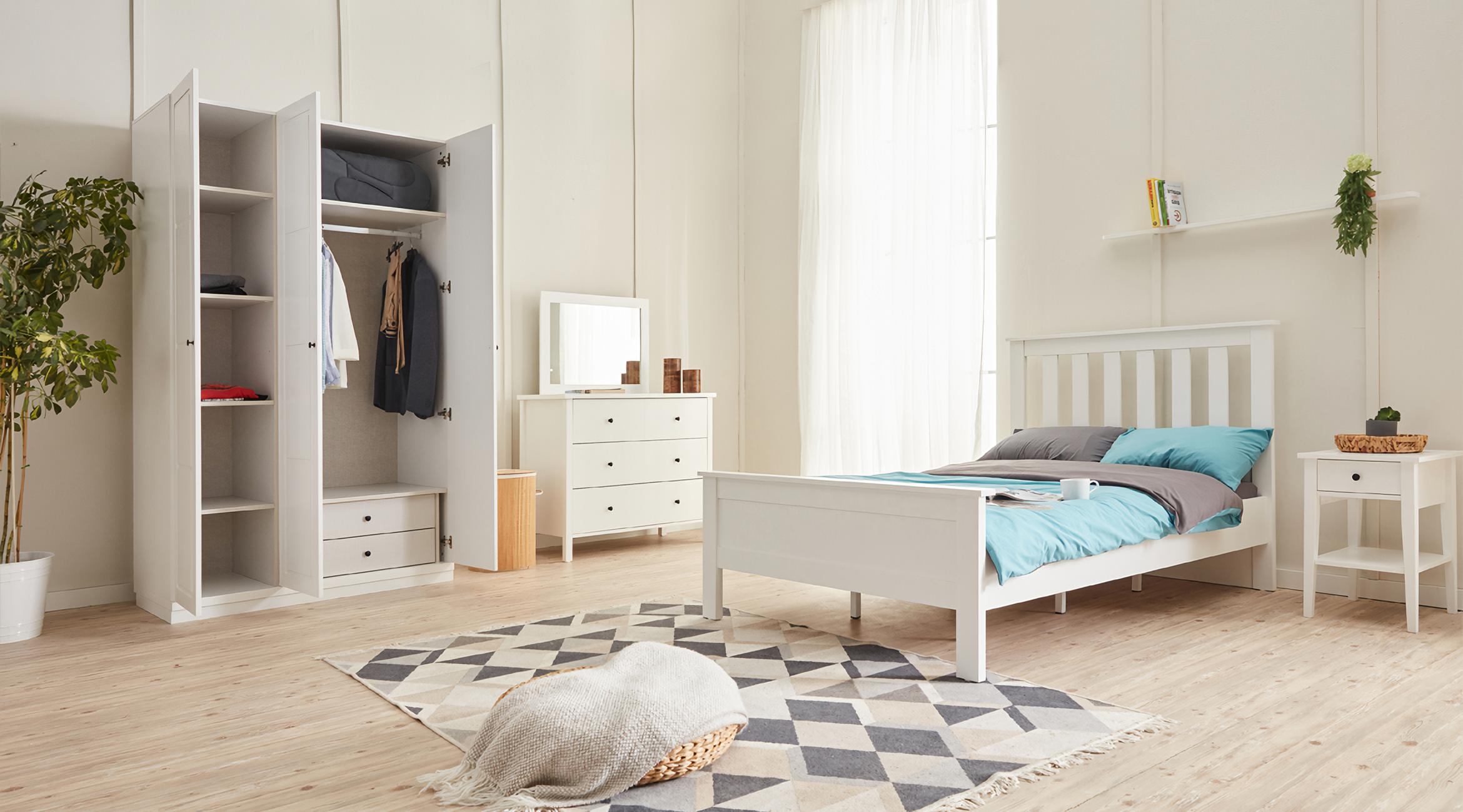 Schlafzimmerensemble Komplett Schlafzimmer Set Schlafmöbel Bett Schrank 5tlg