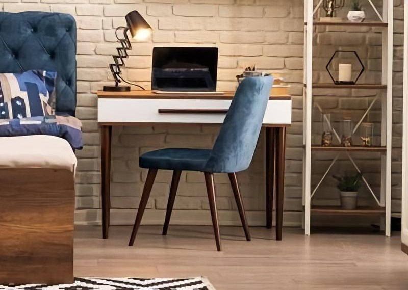 Schlafzimmer Set Schreibtisch mit Stuhl Einrichtung Modern Design Holzmöbel
