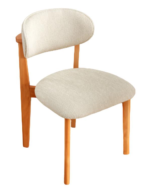 Weiß Designer Stuhl Esszimmer Holzmöbel Stühle Luxus Möbel Textil Lehnstuhl