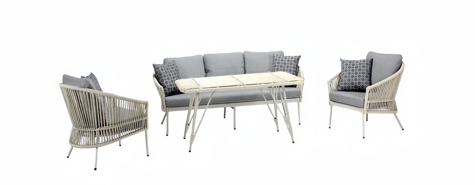 Rattanmöbel Sofagarnitur Gartenmöbel Terrasse Set Lounge Balkon Outdoor 4tlg.