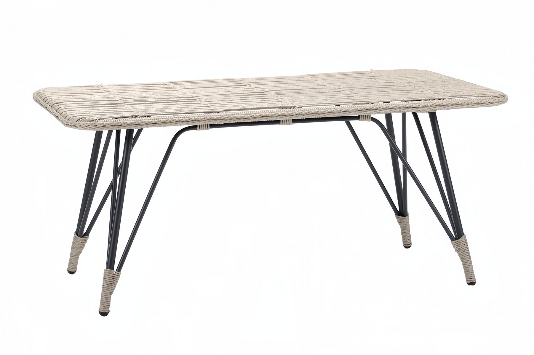 Couchtisch Rattan Design Tische Möbel Tisch Luxus Beistelltisch Beige Modern