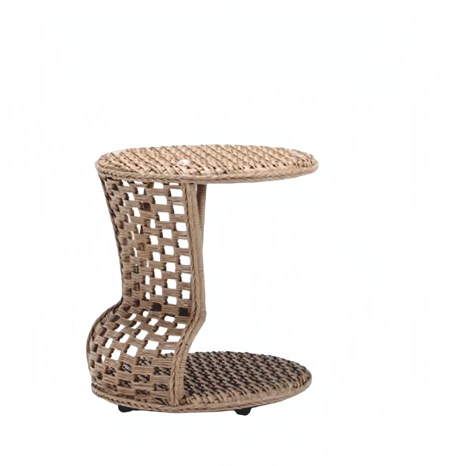 Couchtisch Braun Luxus Rund Möbel Terrasse Design Hochwertig Rattan Modern