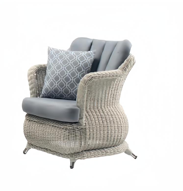Sessel Grau Hochwertig Terrasse Design Elegantes Möbel Modern Sessel luxuriöse
