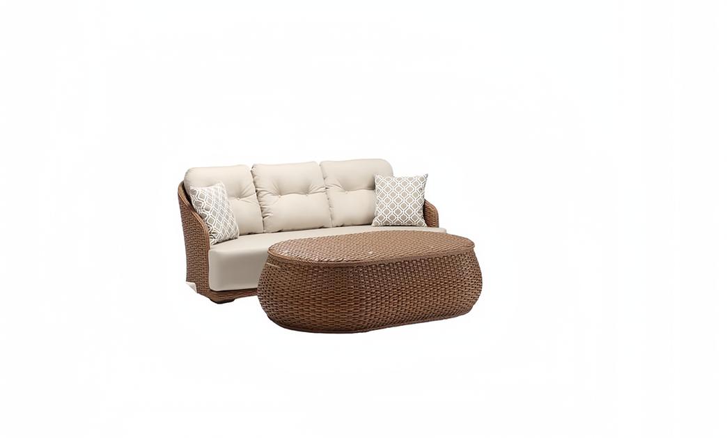 Garten Rattanmöbel Sofagarnitur Terrasse Set Balkon Outdoor Lounge Möbel 2tlg.
