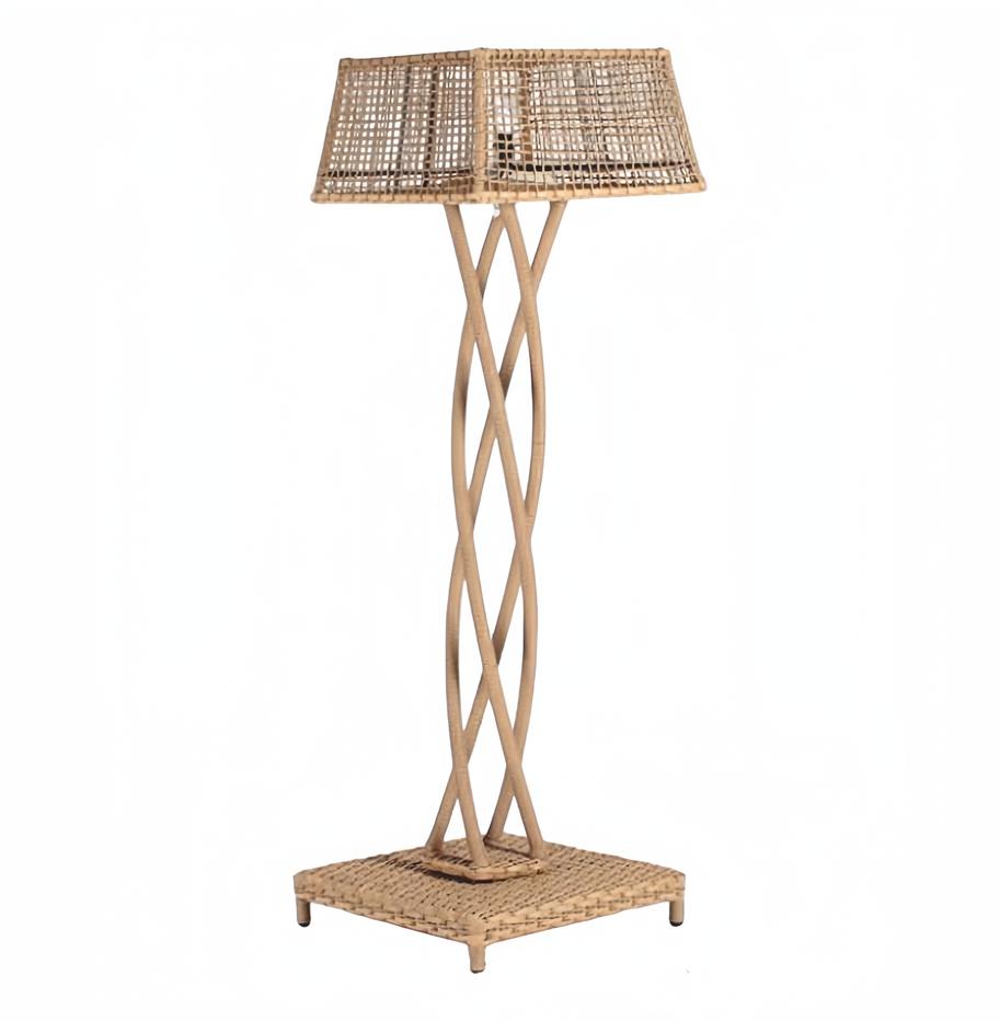 Stehlampe Rattan Beige Modern Luxuslampen Stehlampenständer stilvoll Lampe