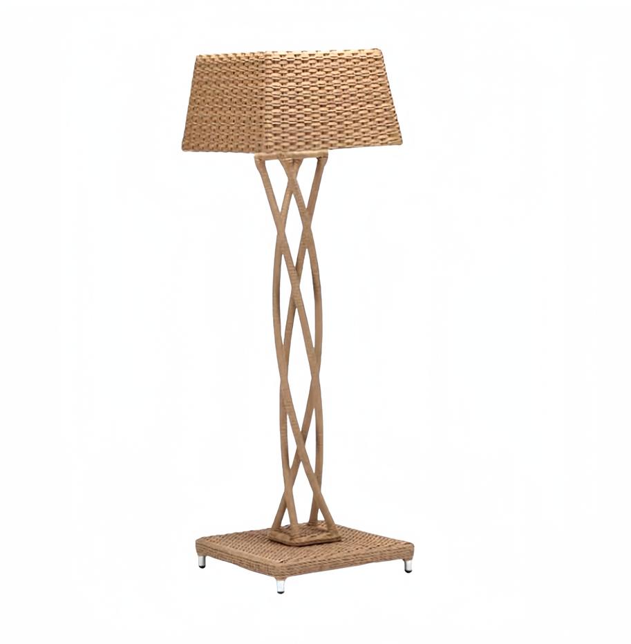 Stehlampe stilvoll Rattan Beige Modern Luxuslampen Stehlampenständer Lampe