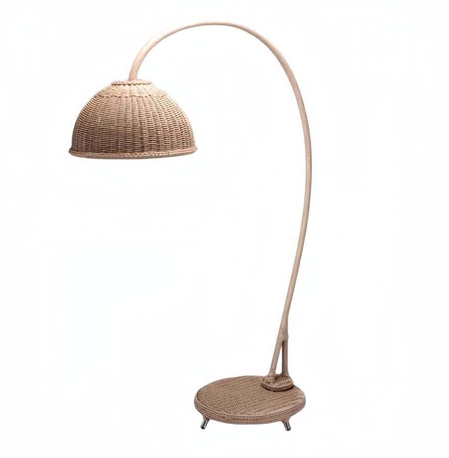Stehlampe Rattan Beige Modern Luxuslampen Stehlampenständer stilvoll Lampe
