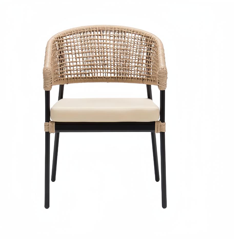 Luxus Rattan Qualität Sessel Beige Stilvoll modernen Stil Luxus bestellen