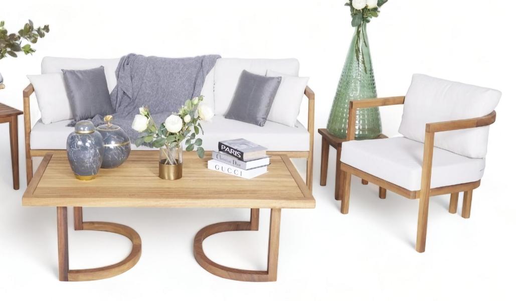 Gartenmöbel Set 3tlg Stilvolle Komplett 3+1 Sitzer Couchtisch Modernes