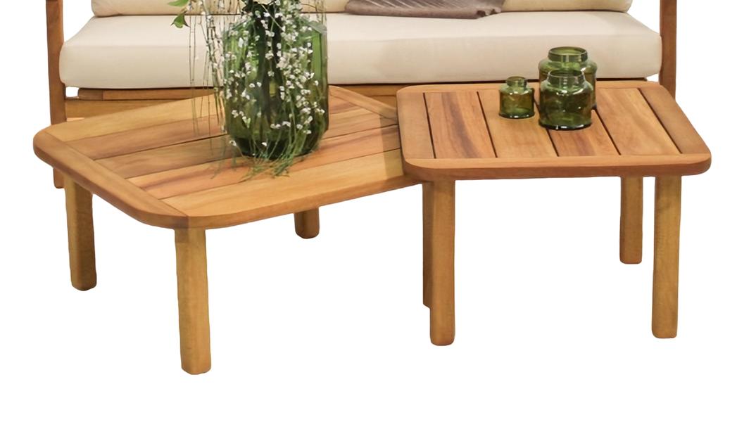Gartenmöbel Set 2x Couchtische Kaffeetische Designertische Quadratische Tische