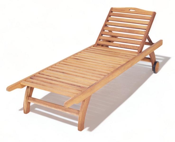 Outdoor Liegestuhl Relax Liege Sonnenbank Holzliege Terrassenmöbel Balkon