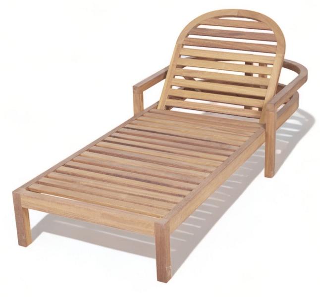 Liege Outdoor Liegestuhl Relax Sonnenbank Holzliege Terrassenmöbel Balkon