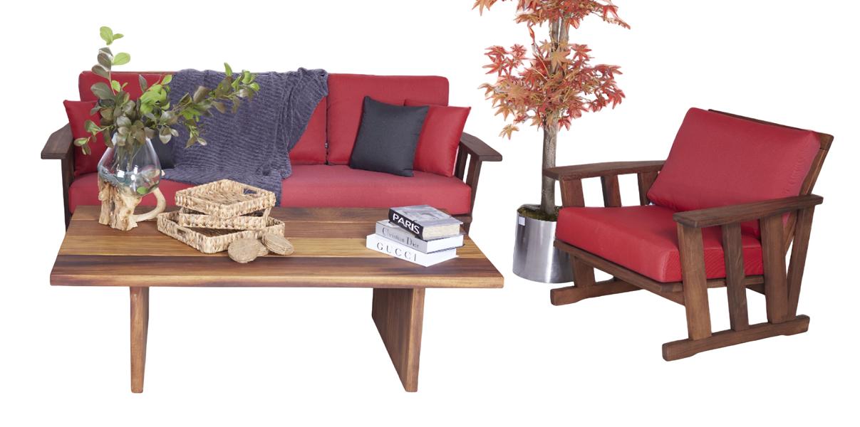 Stilvolles Gartenmöbel Set 3+1 Sitzer Luxuriöse Terrassenmöbel Couchtisch 3tlg