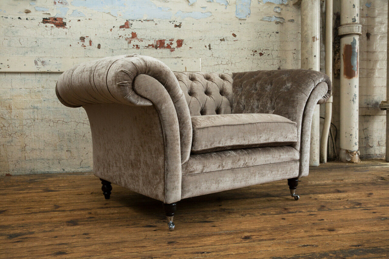 Design Sessel Textil Luxus Fernseh Couch 1,5 Sitzer Sofa Relax Lounge Club Neu