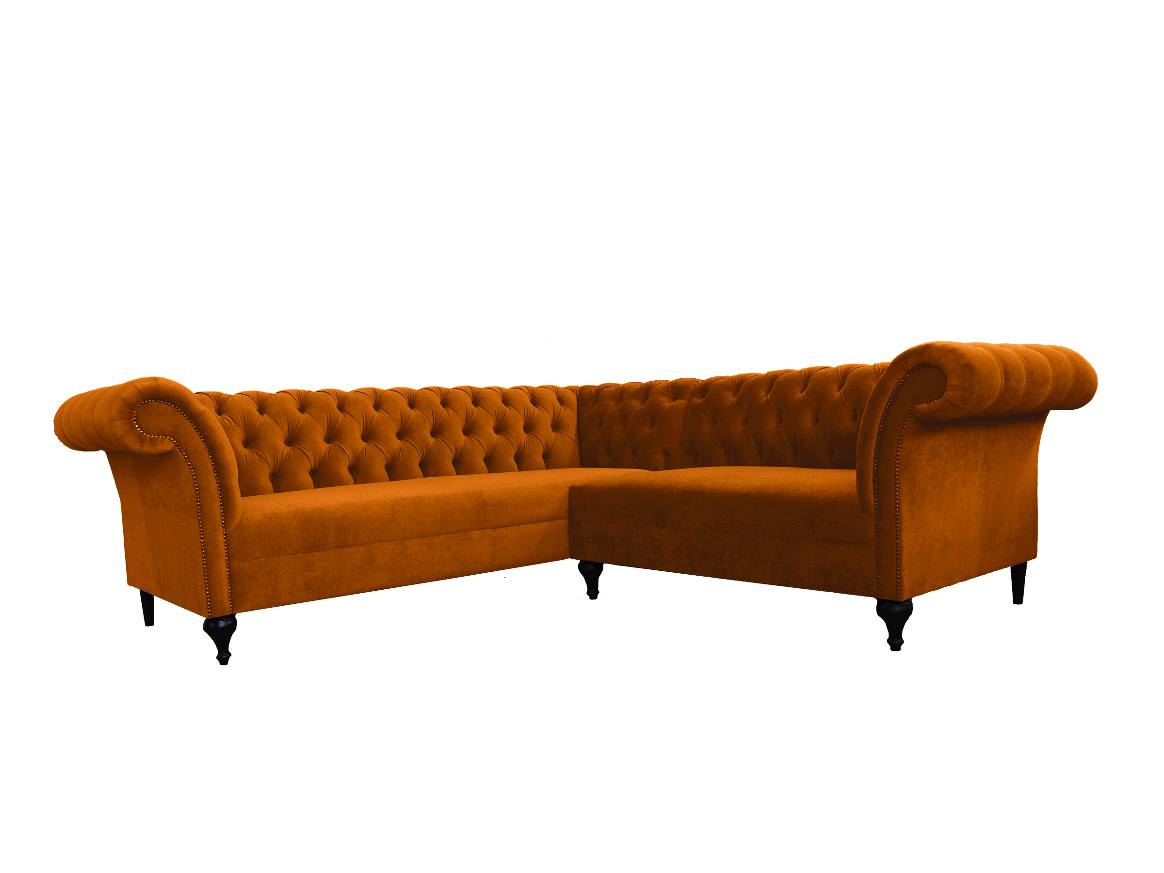 Chesterfield Ecksofa Eckcouch Designer Sofa Couch Samt Ledersofa SLIII Sofa №94