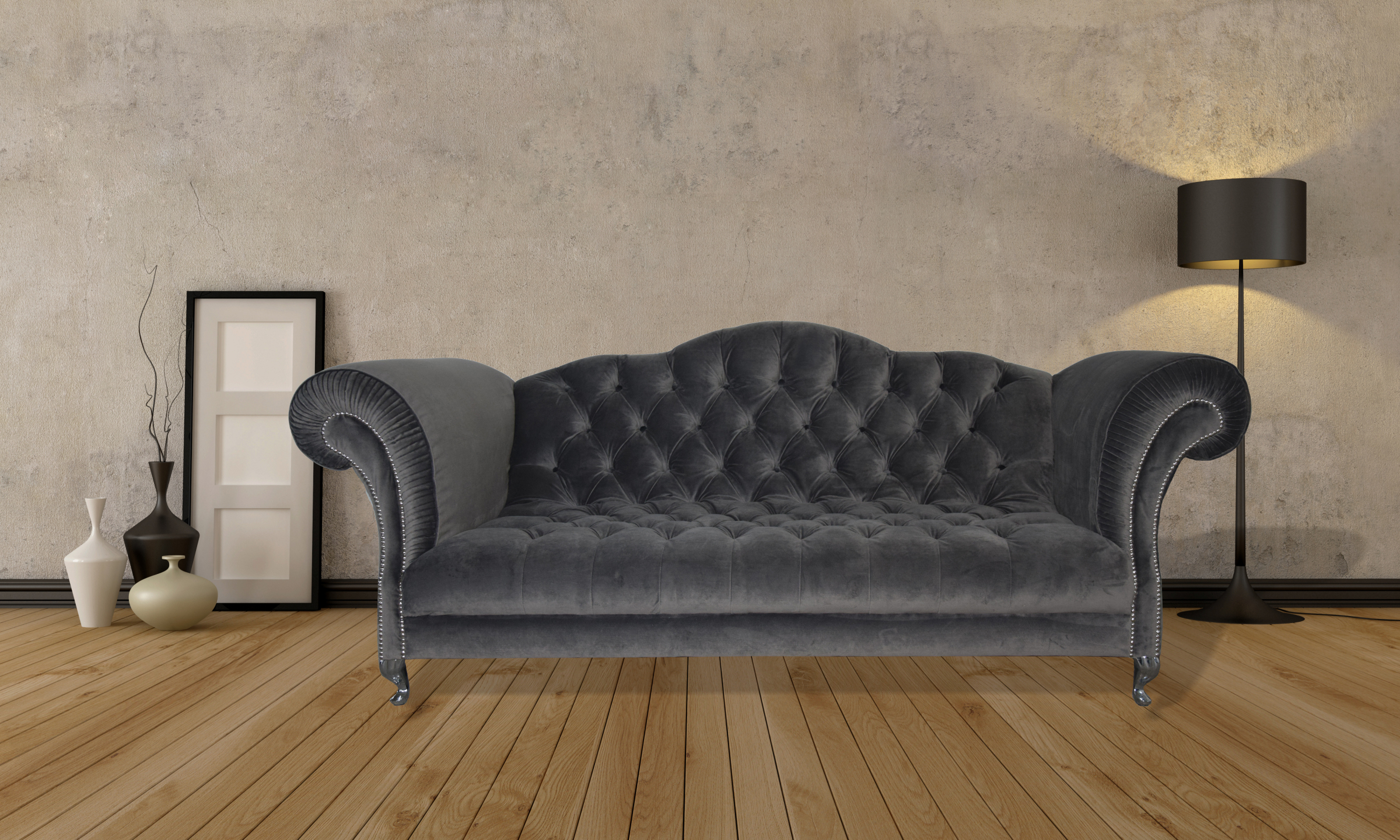 Chesterfield Sofa 3 SITZER Polster Designer Couchen Sofas Garnitur SL Sofa 35