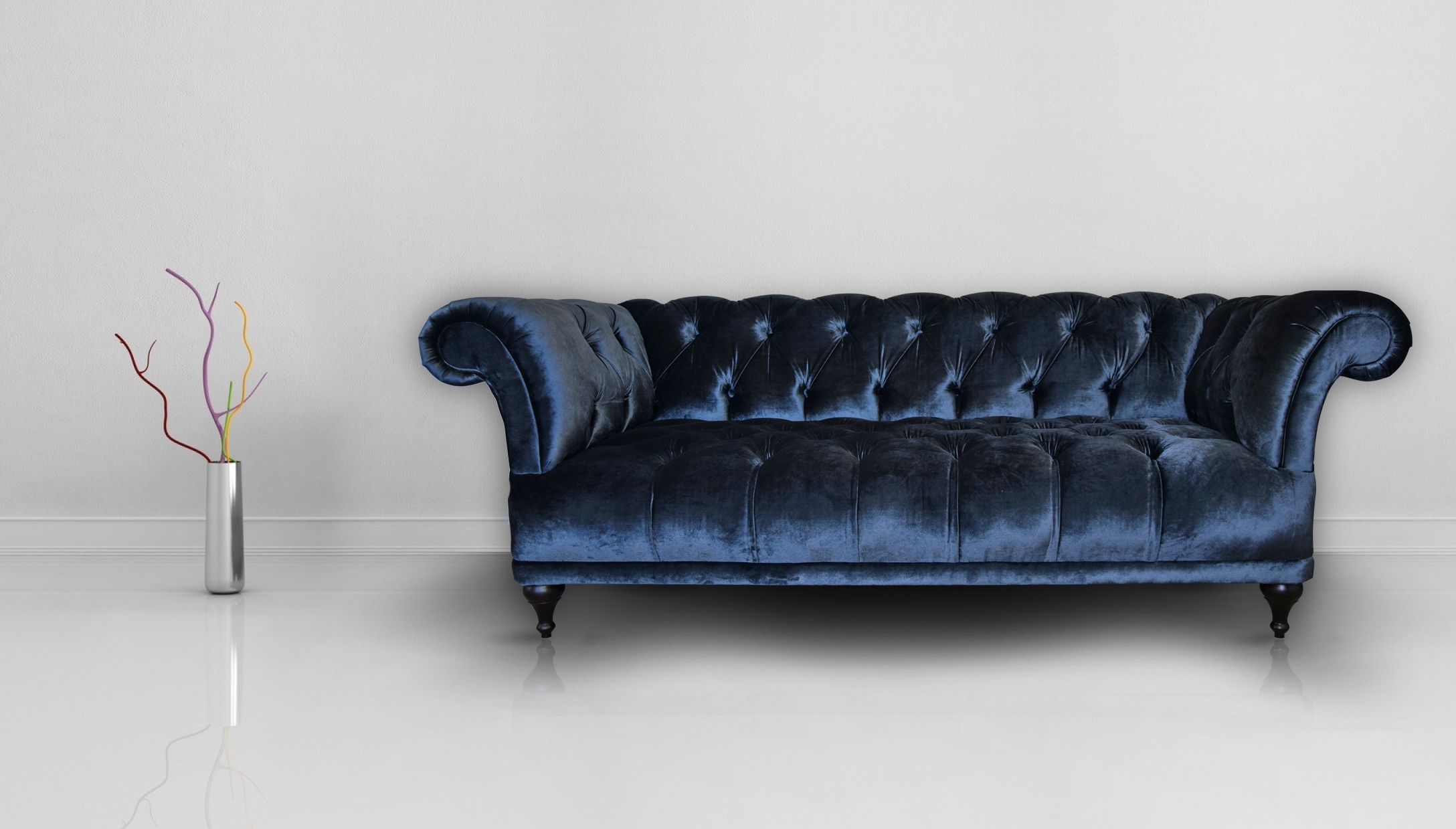 Chesterfield Sofa Polster Designer Couchen Sofas Garnitur Textil Stoff Textil 9