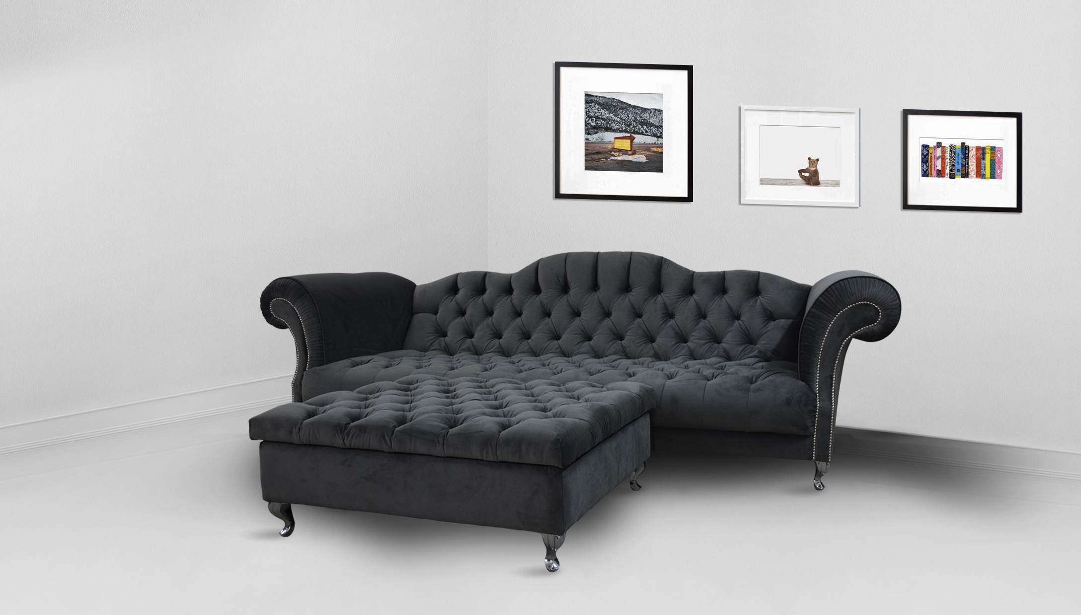Chesterfield Sofa 3 SITZER Polster Designer Couchen Sofas Garnitur SL Sofa 1