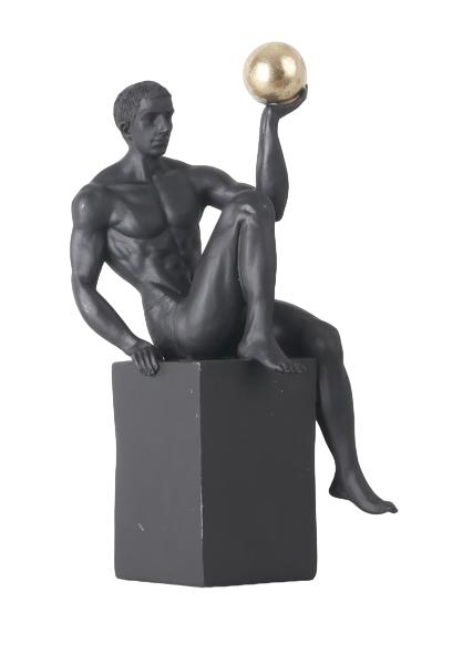 Design Gymnastikball halten Statue Skulptur Figuren Skulpturen Dekoration Deko