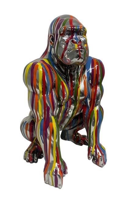Design Farbiger Gorilla Figur Statue Skulptur Figuren Skulpturen Dekoration Deko