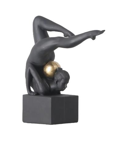Design Turnerin hält den Ball auf dem Rücken Statue Skulptur Figuren Dekoration