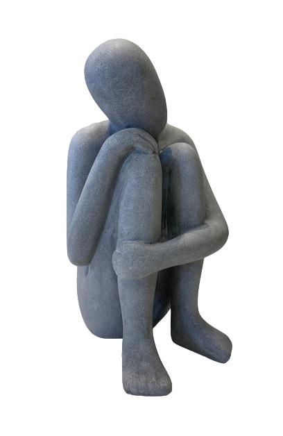 Design Book holder Sitting man Skulptur Figuren Skulpturen Dekoration Deko 38cm