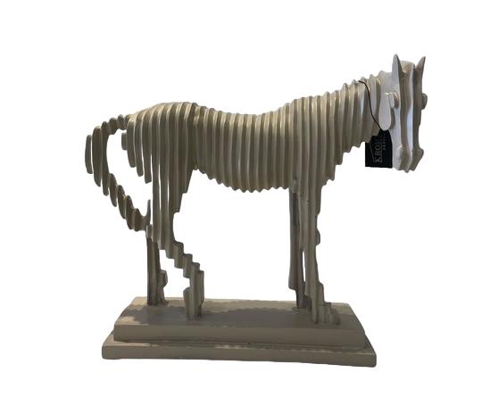 Design Figur Gestreiftes Pferd Statue Skulptur Figuren Skulpturen Dekoration Neu