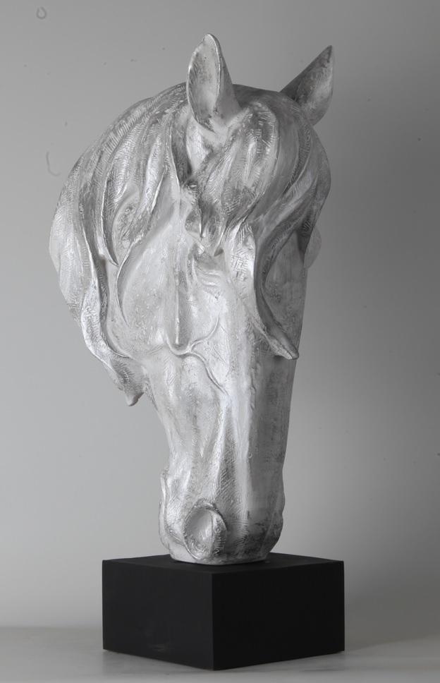 Design Pferd mit Sockel Figur Statue Skulptur Figuren Skulpturen Dekoration Deko