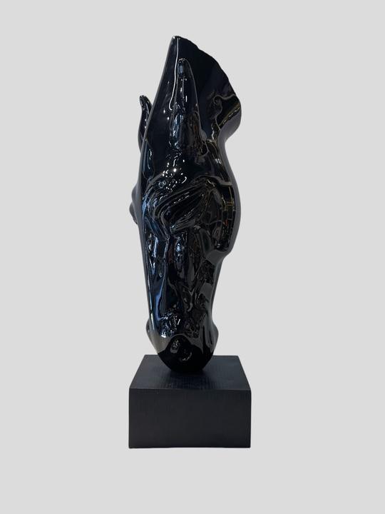 Design Pferd mit Sockel Figur Statue Skulptur Figuren Skulpturen Dekoration Neu