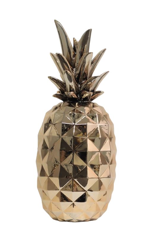 Design Ananas golden Figur Statue Skulptur Figuren Skulpturen Dekoration Deko