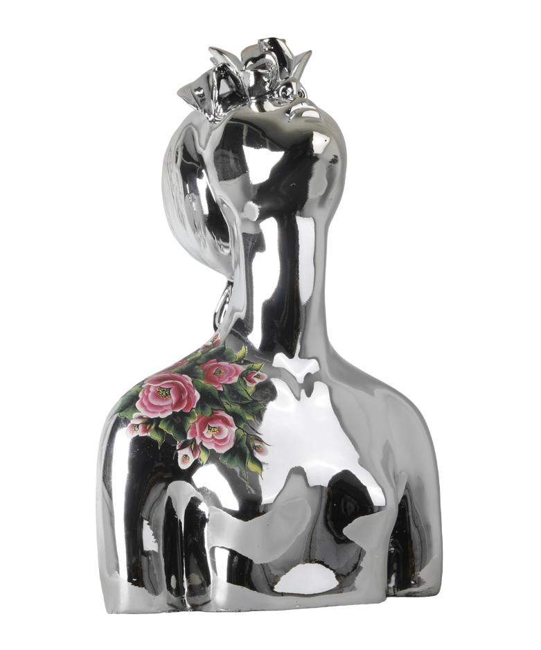 Design geblümte Dame Figur Statue Skulptur Figuren Deko Dekoration Skulpturen