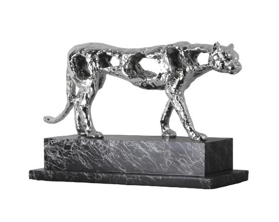 Design Gehender Jaguar Figur Statue Skulptur Figuren Dekoration Skulpturen Neu