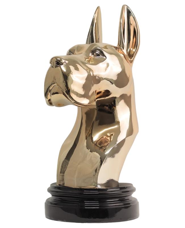 Design Hund Dobermann Figur Statue Skulptur Figuren Skulpturen Dekoration Deko