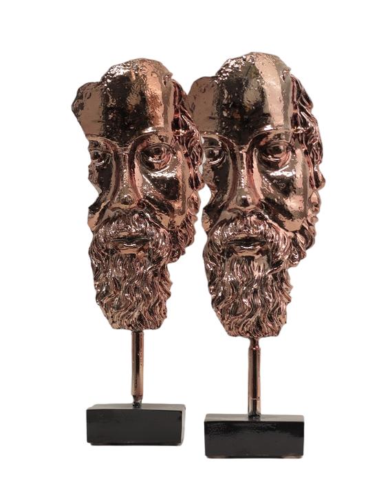 Design Zeus-Büste Figur Statue Skulptur Vergoldet Dekoration 36 cm Skulpturen