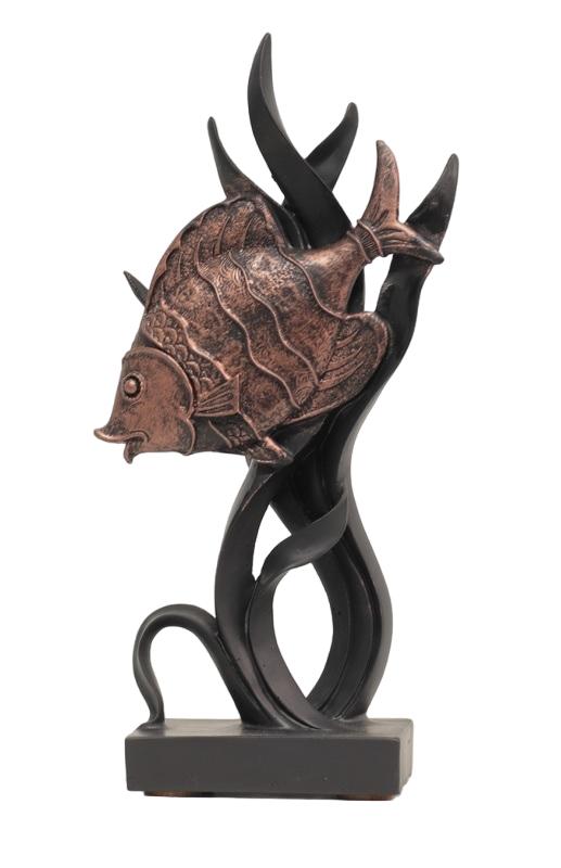 Design Fisch Figur Statue Skulptur Figuren Wohnzimmer Skulpturen Deko 27 cm Neu