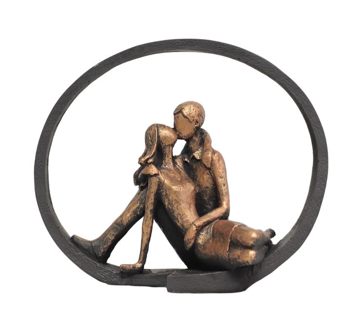 Design Runde Liebhaber Figur Statue Skulptur Figuren Skulpturen Dekoration Deko
