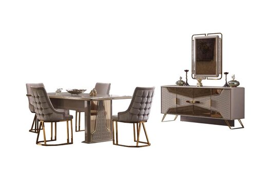 Esszimmer Set Essgruppe Komplettgarnitur Essgarnitur Konsole Spiegel 7tlg.