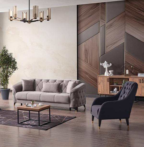 Sofa Polstergarnitur Sitzgarnitur Wohnlandschaft Couch Sitzgarnitur Lounge 2+1