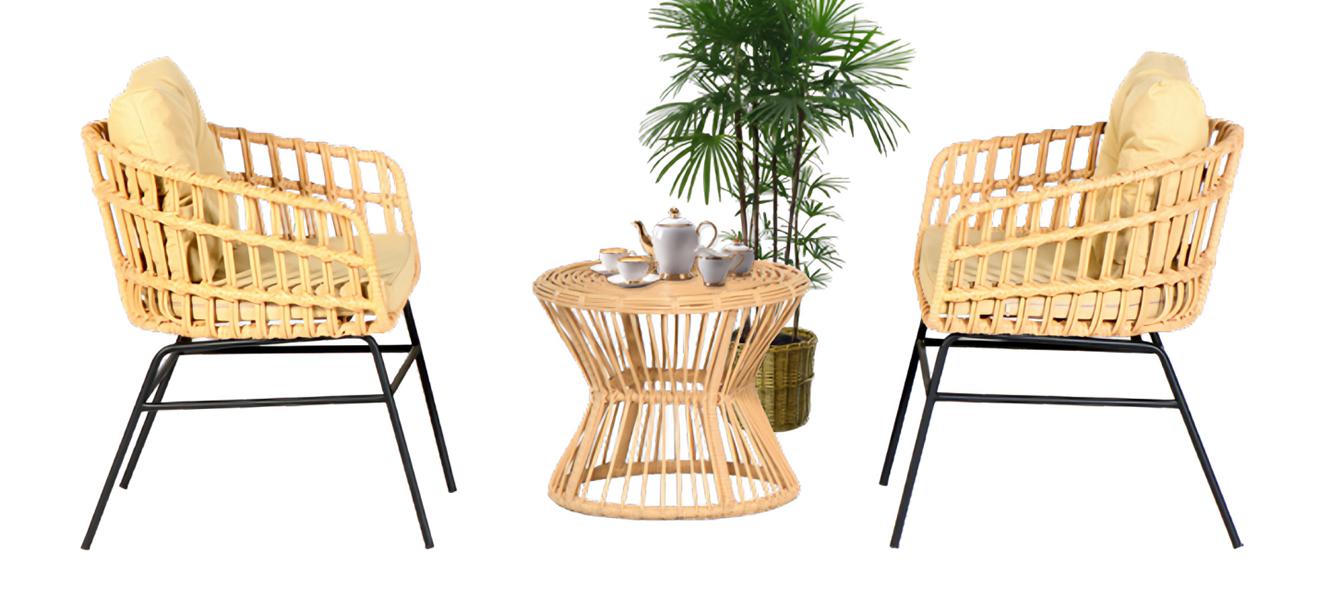 Sofagarnitur Garten Möbel Set 3tlg Terrasse Tisch Sessel Couchtisch Modern Neu