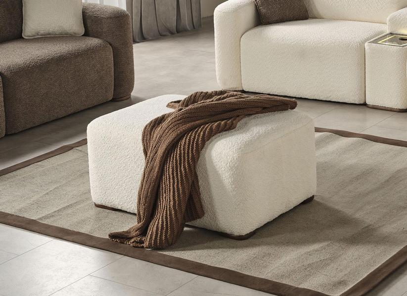 Weiß Puff Sitzpouf Sitzkissen Fußhocker Hocker Sitzhocker Rechteckig