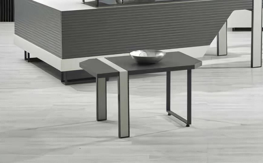 Designer Couchtisch Grau Beistelltisch Kaffeetisch Holz Arbeitszimmer