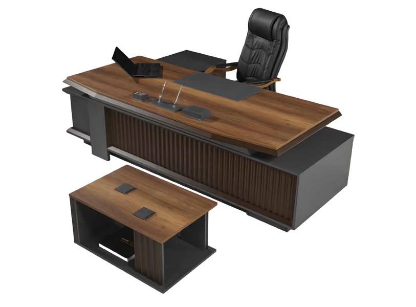Couchtisch mit Schreibtisch Arbeitszimmer Tisch-Set Holztische Büromöbel