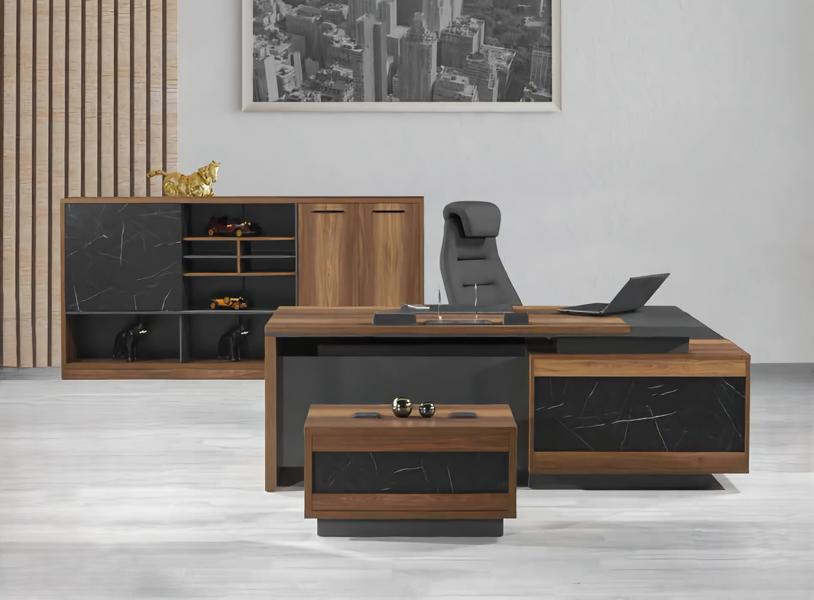Arbeitszimmer Set Couchtisch Sideboard Schreibtisch Büromöbel Holz